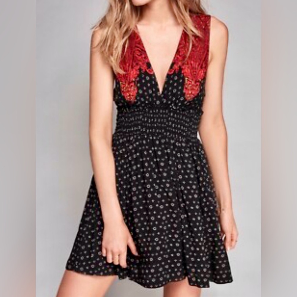 Free People Walking Through My Dreams Mini Dress Fit & Flare XS